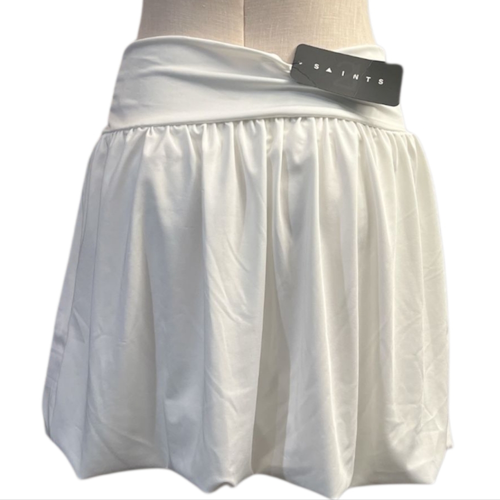 White Bubble Mini Skirt by Saints - Picture 3 of 4